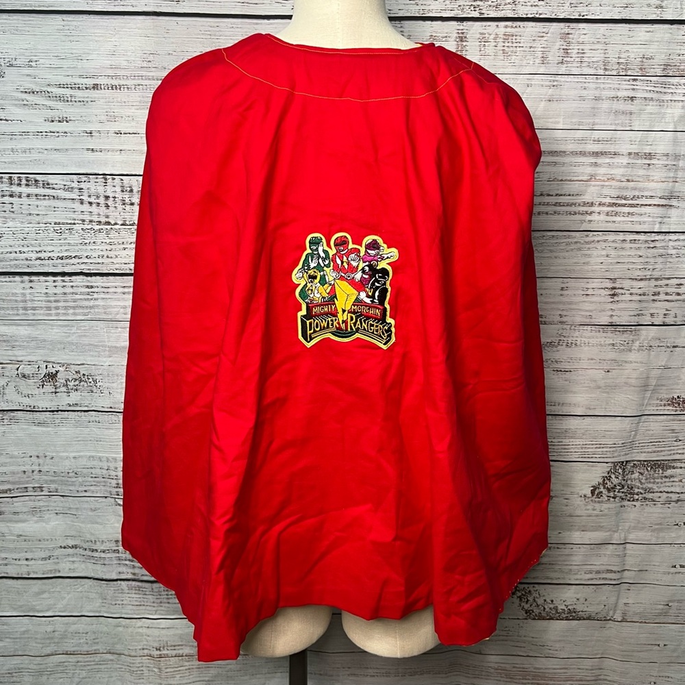 Power Rangers Reversible Cape Red Yellow One size Handmade - Picture 2 of 13